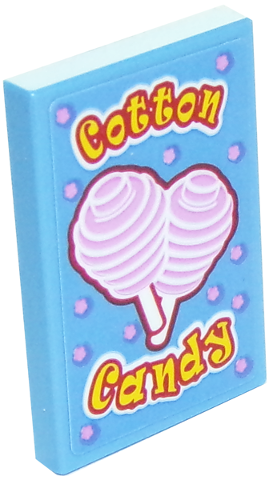 Lego Tile 2 x 3 with 'Cotton Candy' Pattern (Sticker) - Set 10261
