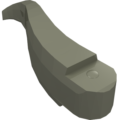 Lego Animal Body Part, Dinosaur, Tyrannosaurus Rex / Triceratops Tail / Dark Gray