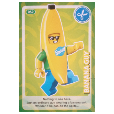 Lego Trading Card, Create The World - Banana Guy / [No Color/Any Color]