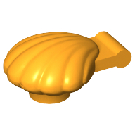 Lego Animal, Clam [Type 1 - Continuous Scalloped Inner Lip] / Bright Light Orange