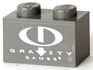 Lego Brick 1 x 2 with Gravity Games Logo Pattern (Sticker) - Set 3535