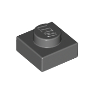 Lego Plate 1 x 1 / Dark Bluish Gray