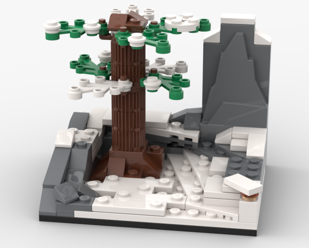 Lego Battle On Snow Ground Diorama