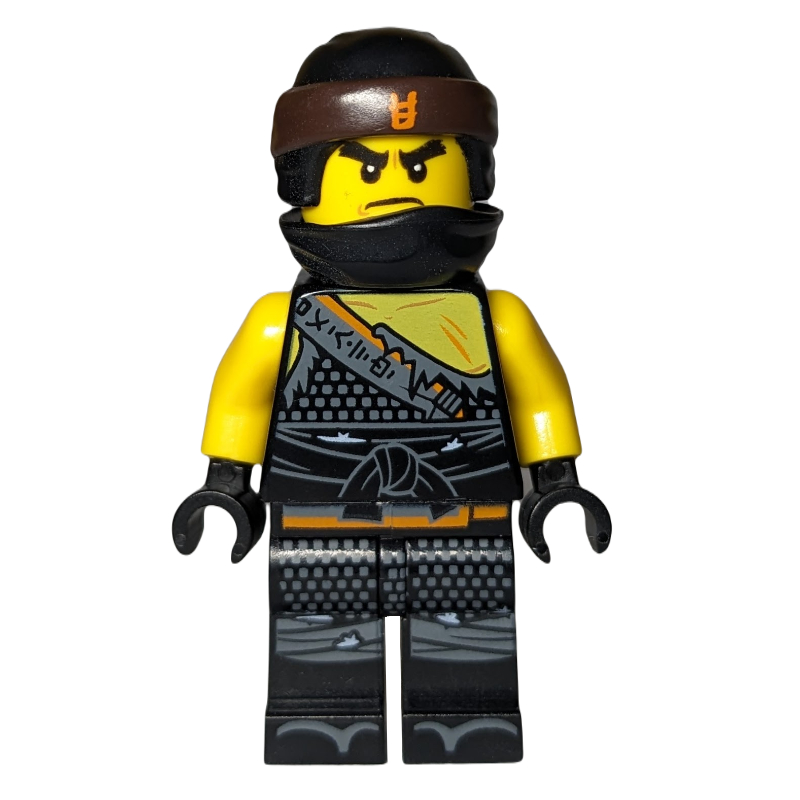 Lego Cole with Orange Asian Symbol on Head Wrap (Hunted)