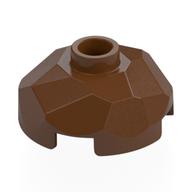 Lego Rock Boulder 2 x 2 x 2/3, Top / Reddish Brown