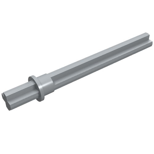 Lego Technic Axle 5.5 with Stop [Rounded Short End] / Light Bluish Gray