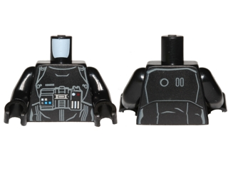 Lego Torso SW First Order TIE Fighter Pilot Pattern / Black Arms / Black Hands