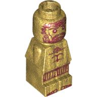 Lego Microfig Dark Red Treasure King Trident Print / Pearl Gold