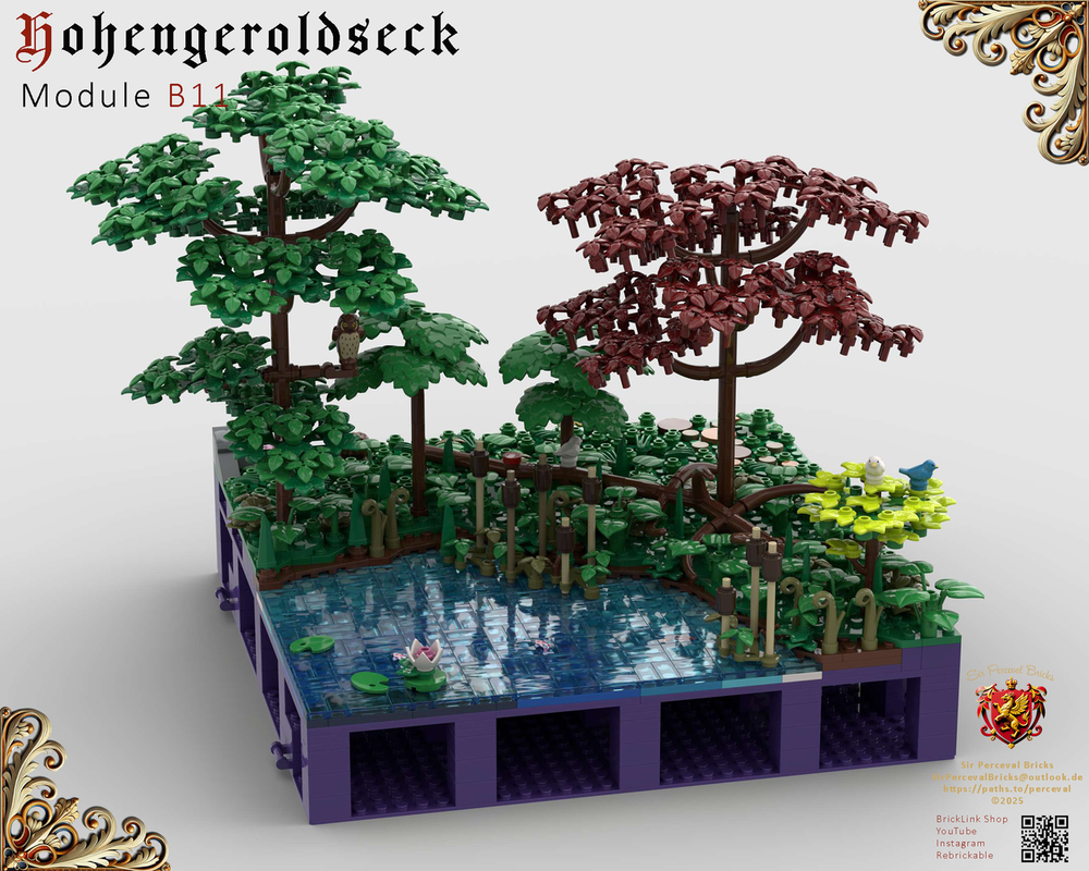 Lego B11 Castle Hohengeroldseck - Trees at the lake (Landscape Expansaion 1)