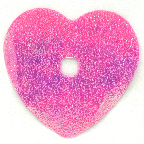 Lego Clikits Icon Accent, Heart, Foil 6 3/4 x 6 3/4 with Textured Iridescent Surface / Dark Pink
