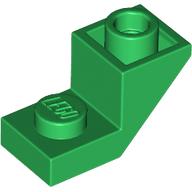 Lego Brick Sloped 45° 2 x 1 Inverted with 2/3 Cutout / Green