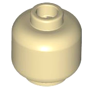 Lego Minifigure, Head (Plain) / Tan
