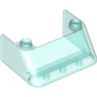 Lego Windscreen 3 x 4 x 1 1/3 with 2 Studs on Top / Trans-Light Blue