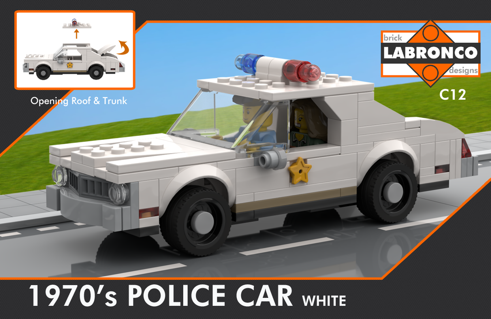 Lego C12 - 1970's Police Car White