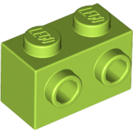 Lego Brick Special 1 x 2 with 2 Studs on 1 Side / Lime