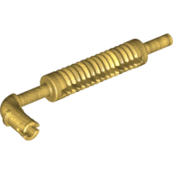 Lego Exhaust Pipe with Technic Pin - Flat End, Squared Hole / Pearl Gold