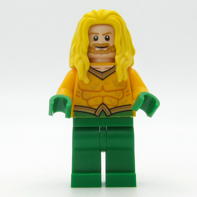 Lego Aquaman, Long Yellow Hair, Green Hands