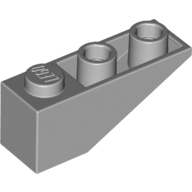 Lego Brick Sloped Inverted 33° 3 x 1 with Internal Stopper and No Front Stud Connection / Light Bluish Gray