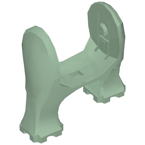 Lego Animal / Creature Body Part, Dinosaur, Legs Short / Sand Green