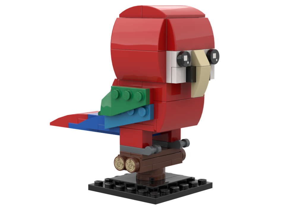 Lego Red and Green Macaw: Birdheadz