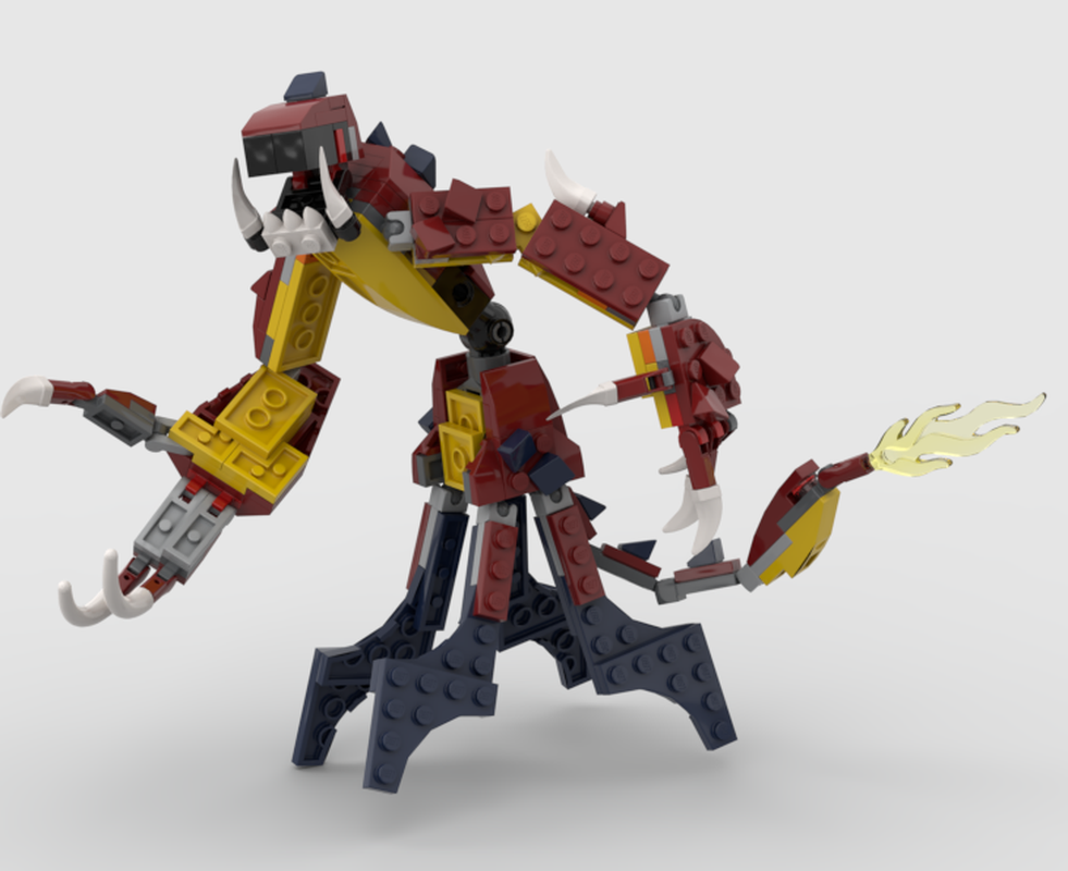 Lego 2x 31102 modification magmarok