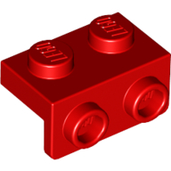 Lego Bracket 1 x 2 - 1 x 2 / Red