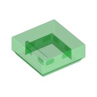 Lego Tile 1 x 1 with Groove / Trans-Green