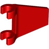 Lego Flag 2 x 2 Trapezoid with Flared Area between Clips / Red