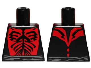Lego Torso SW Darth Maul Chest Pattern / Black