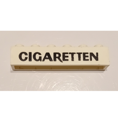 Lego Brick 1 x 6 with 'CIGARETTEN' Print