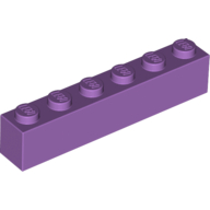 Lego Brick 1 x 6 / Medium Lavender