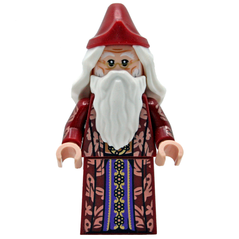 Lego Albus Dumbledore, Dark Red Robe with Dark Purple Trim