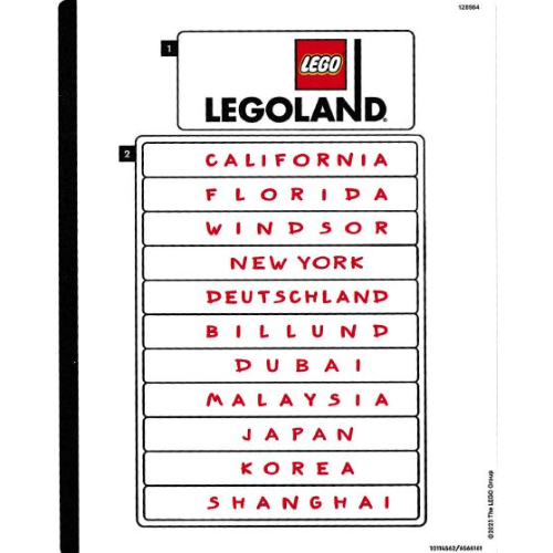 Lego Sticker Sheet for Set 40810-1 / [No Color/Any Color]