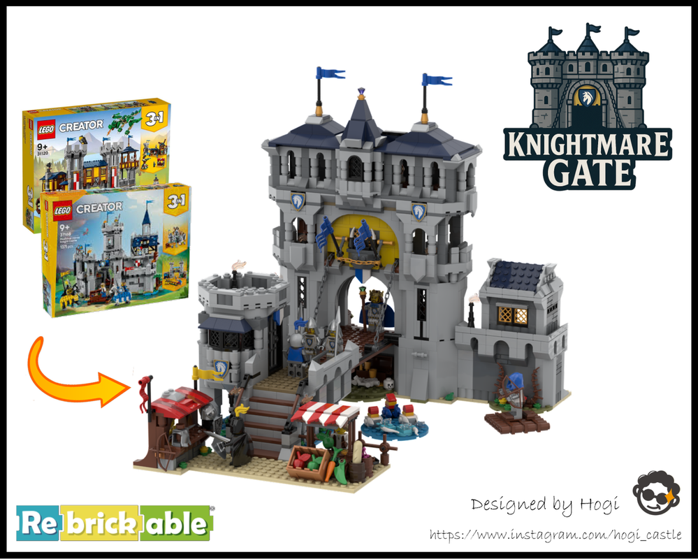 Lego Knightmare Gate (31168 + 31120 Alternate build)