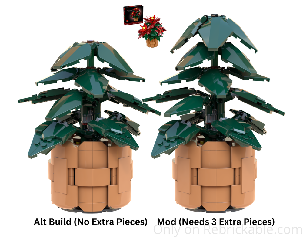 Lego Houseplant (Poinsettia Alt Build/Modification)