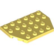 Lego Wedge Plate 4 x 6 Cut Corners / Bright Light Yellow