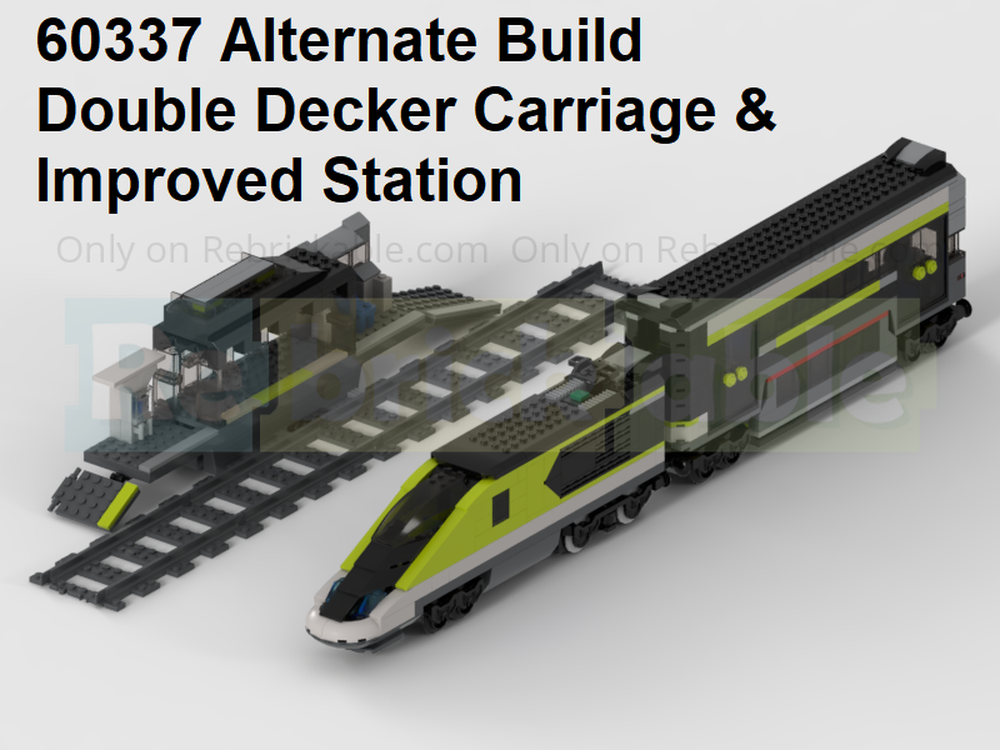 Lego 60337 Alternate Build - Double Decker Carriage & Improved Station