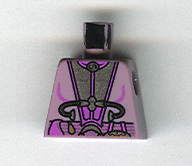 Lego Torso SW Silver and Purple Utility Gear Pattern (Zam) / Sand Purple
