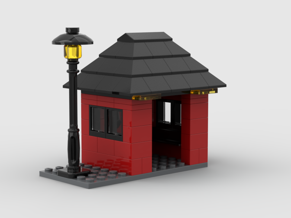 Lego phone booth