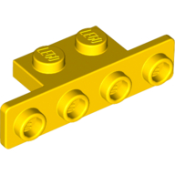 Lego Bracket 1 x 2 - 1 x 4 [Rounded Corners] / Yellow