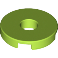 Lego Tile Round 2 x 2 with Hole / Lime