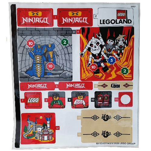 Lego Sticker Sheet for Set 40429-1 / [No Color/Any Color]