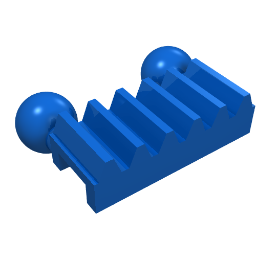 Lego Technic Gear Rack 1 x 2 with Ball Joints / Blue