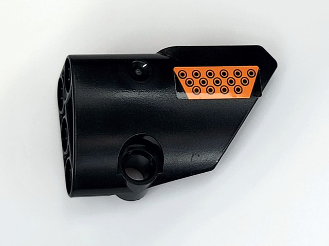 Lego Technic, Panel Fairing # 2 Small Smooth Short, Side B with Orange Tread Plate Pattern (Sticker) - Set 42081