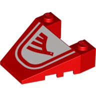 Lego Brick Wedged, Sloped 4 x 4 Taper, with Stud Notches with Airline Wings Logo