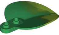 Lego Plant Plate, Round 1 x 2 with Pointed Leaf with Marbled Lime Pattern