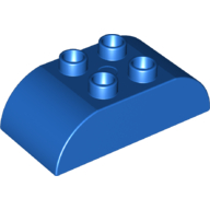 Lego Duplo Brick 2 x 4 Curved Top / Blue