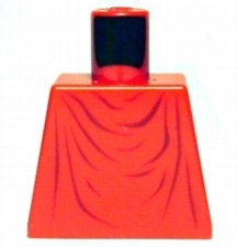 Lego Torso Robe with Dark Red Folds and Creases Pattern / Red