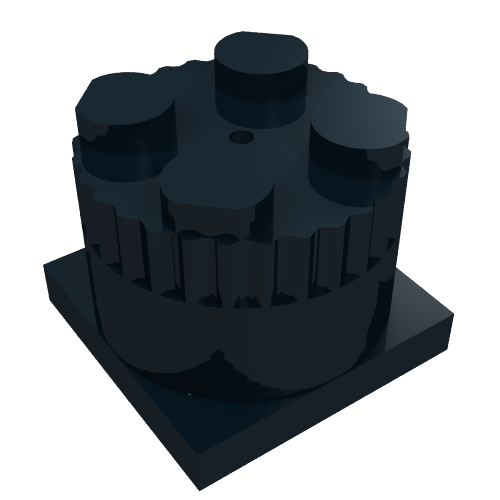 Lego Sound Brick, Round, 9V 2 x 2 x 1 1/3 with Two Town Police Noises