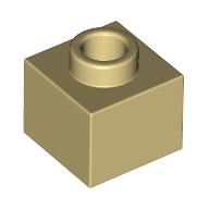 Lego Plate 1 x 1 x 2/3 with Open Stud / Tan